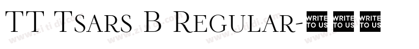 TT Tsars B Regular字体转换